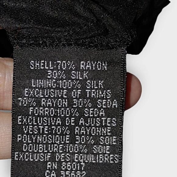 Bebe Black Silk gown Sz Medium Swiftie Burnt Velvet Print Maxi Dress Vtg Glamcor - Picture 9 of 15